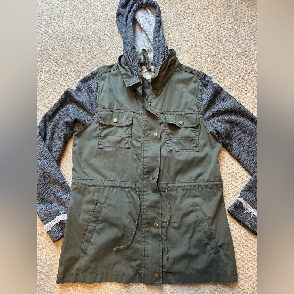 Women’s Mudd Mixed Material Utility Jacket